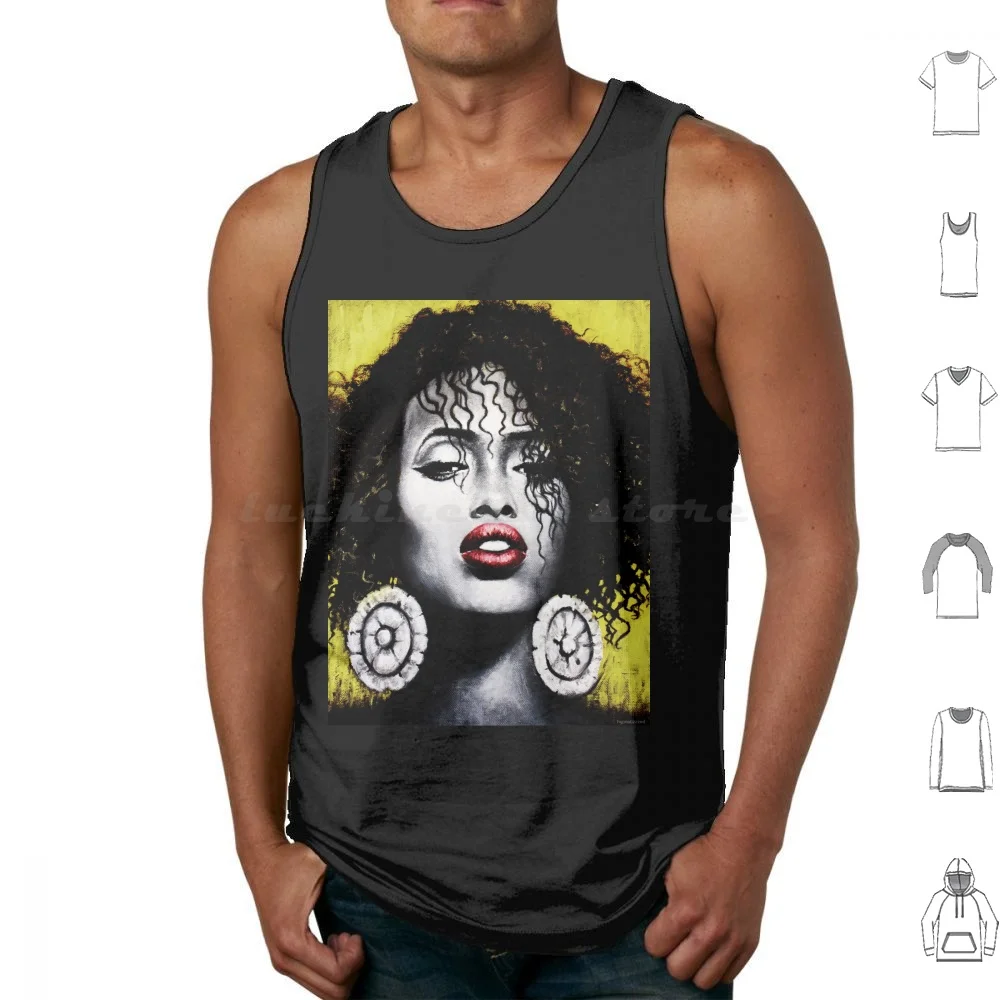 Labios rojos estilo pop art camisetas sin mangas para niña estampado algodón hipnotizado hipnotizado por Anna diseño polaco artista