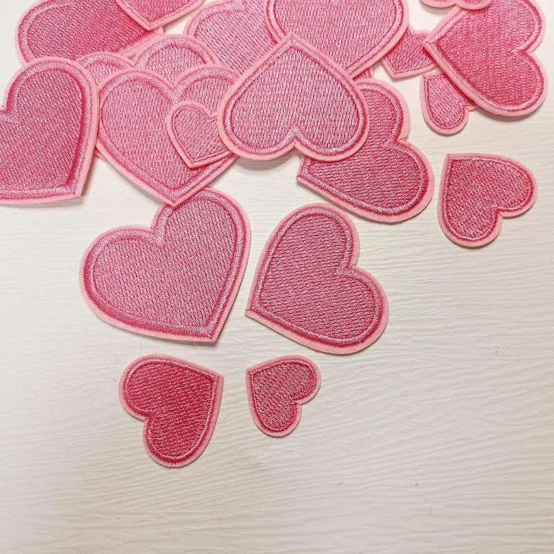 24pcs Love Heart Iron on Patches, Heart Embroidered Patches for Clothing, Jackets, Hats,Backpacks, Jeans DIY Accessories