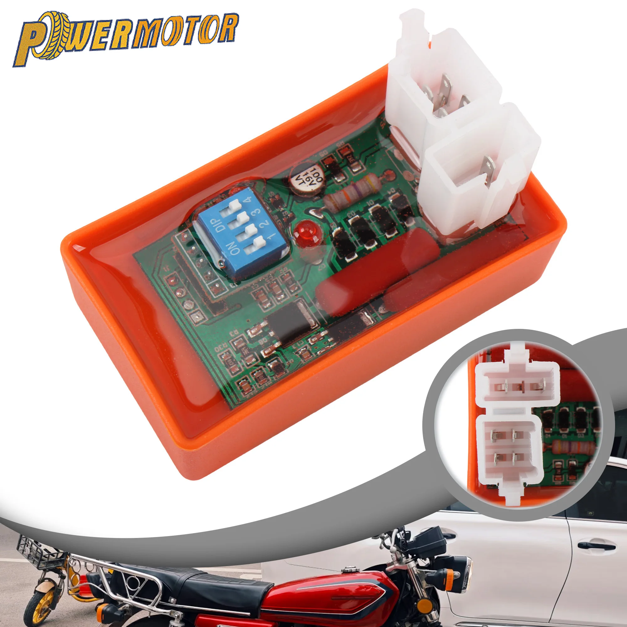 

4 5 6 Pin Motorcycle AC DC CDI Box with DIP Switch For WAVE100 Racing YX140 LX100 CG125 CG150 CG GY6 DY 110 Dirtbike Modified