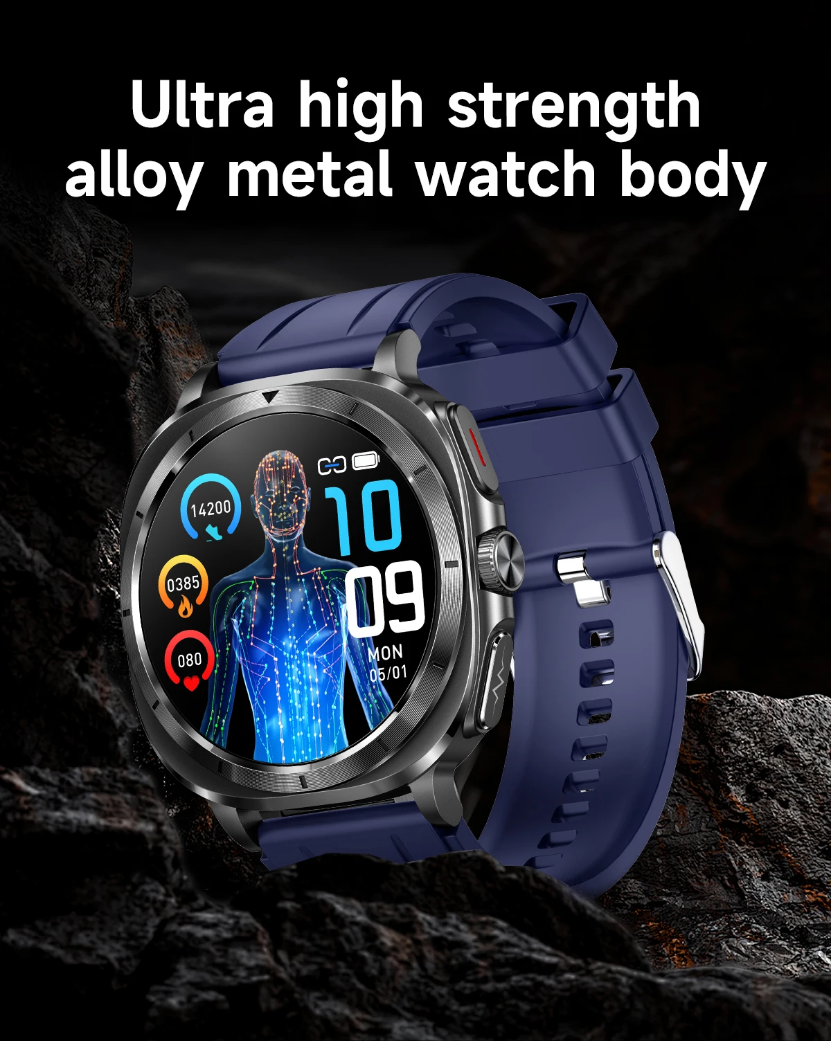 ET492 Smart Watch 1.43inch Amoled ECG Health Monitoring Voice Assistant SOS Outdoor Sports Fitness Tracker Women Men Smartwatch