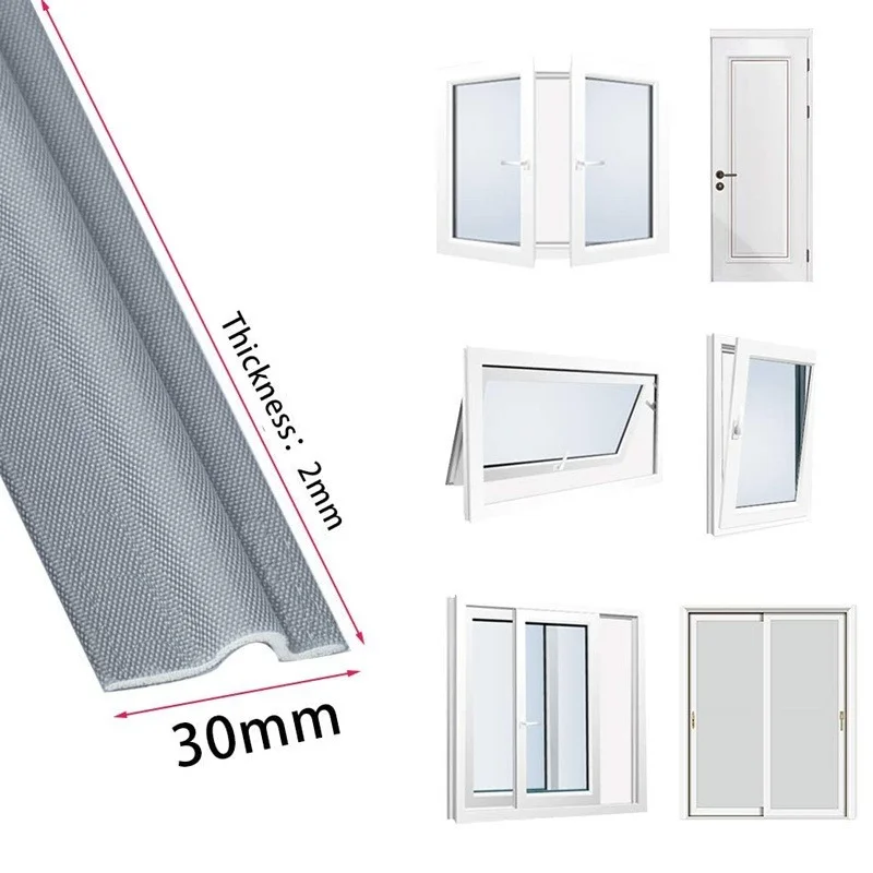 40m White Weather Seal Strip for Sliding Door Windows Acoustic Foam tape Noise Reduction Weatherstripping Door Seal Gap Filler