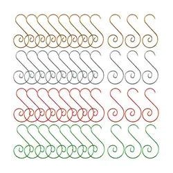 20Pcs/Set Party Supplies Christmas Decoration Hanging Pendants S Shaped Hanger Hooks Xmas Tree Hook Metal Hook