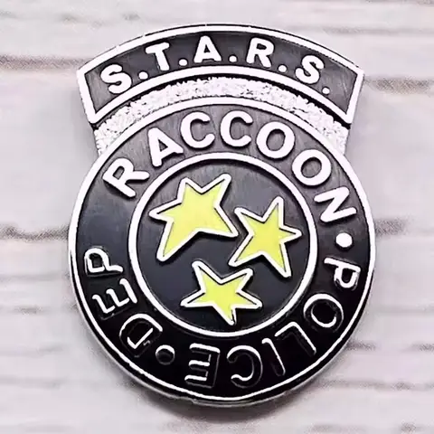 Horror Game Umbrella Company Emaljnål Raccoon City Biohazard Countermeasure Service Evil Resident Broscher Kavajmärken 10 best sales Pin Resident Evil - №10