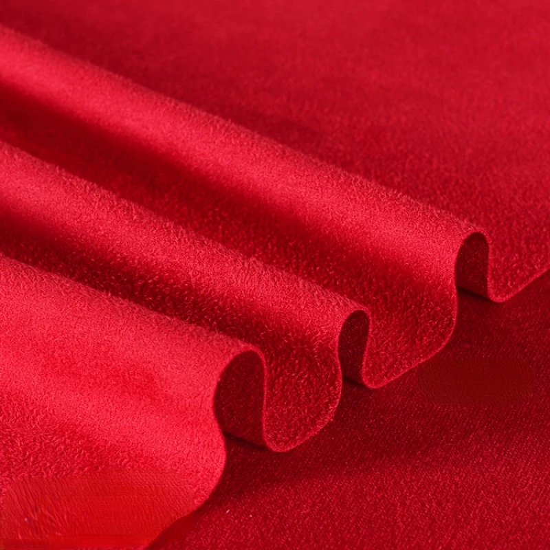 Frosted Suede Fabric Super Soft Ultra-fine Clothing Designer Cloth Apparel for Diy Sewing Pure Polyester Material