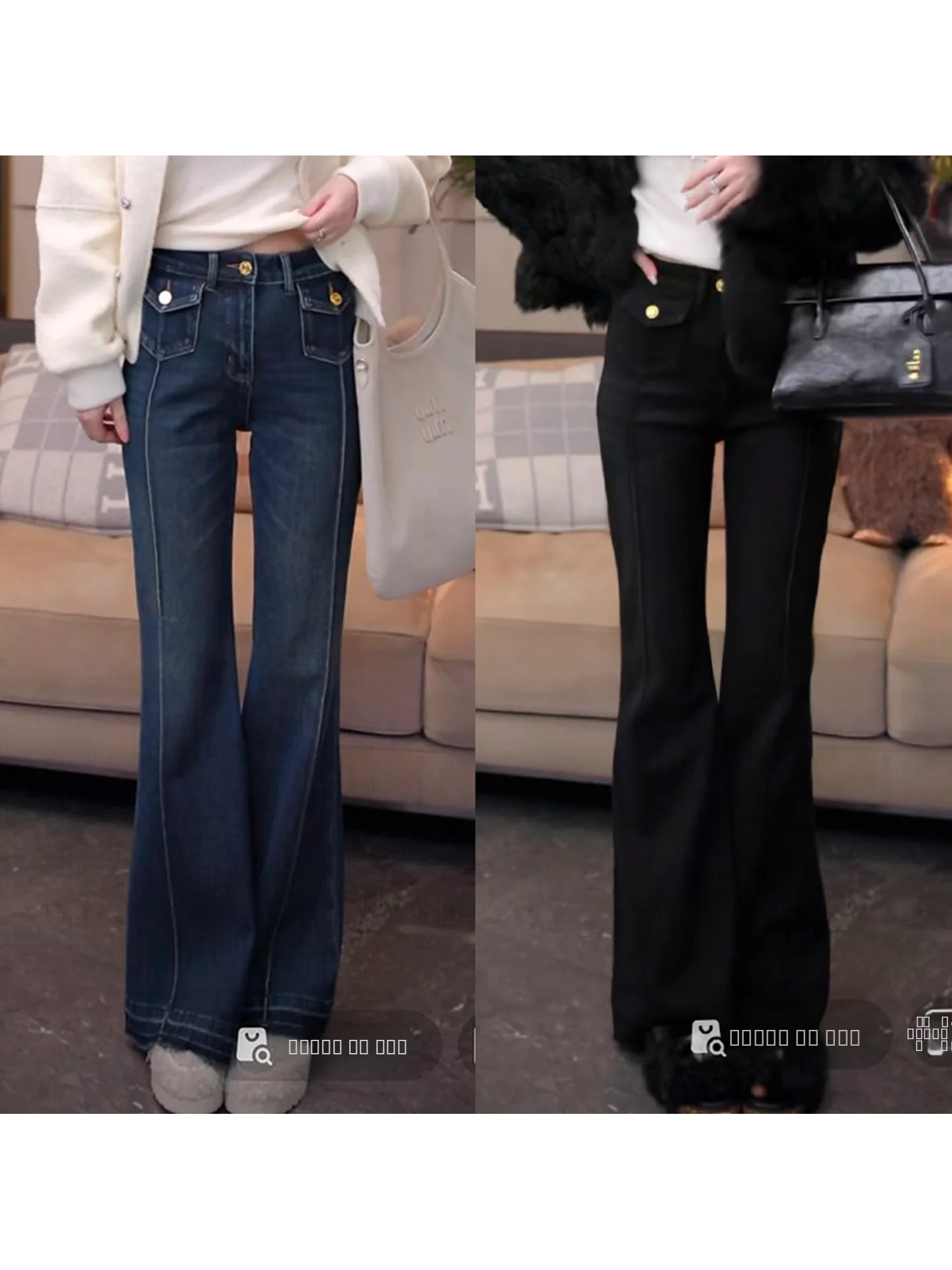 

Женские джинсы с флисовой подкладкой, облегающие, с высокой талией, расклешенные, универсальные, осенне-зимние, модные, в стиле ретро, с высокой эластичностью