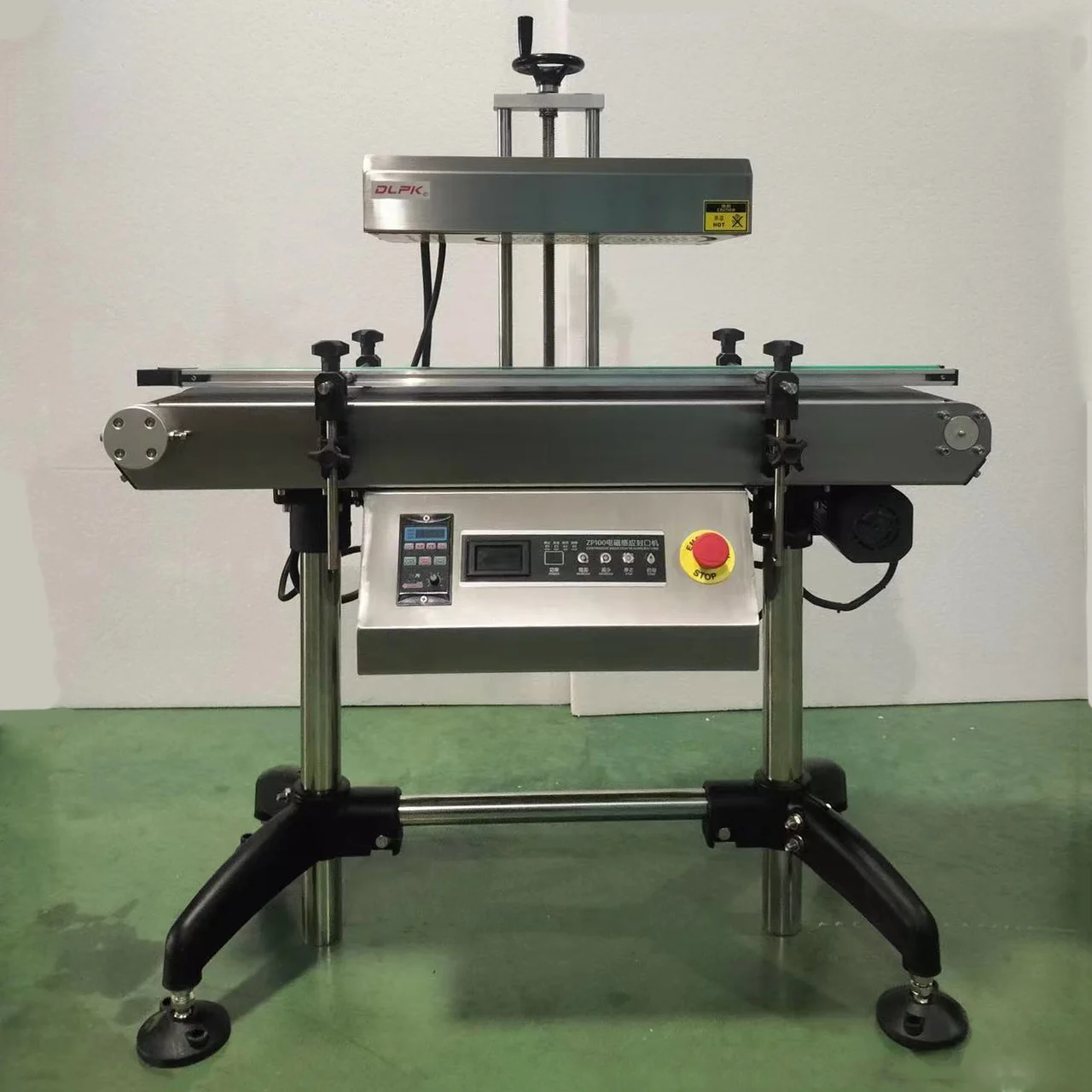 ZP100 Floor Type Automatic Continuous Induction Sealing Machine with Conveyor 20-160mm Sealing Machine for Plastic Bottle Cap