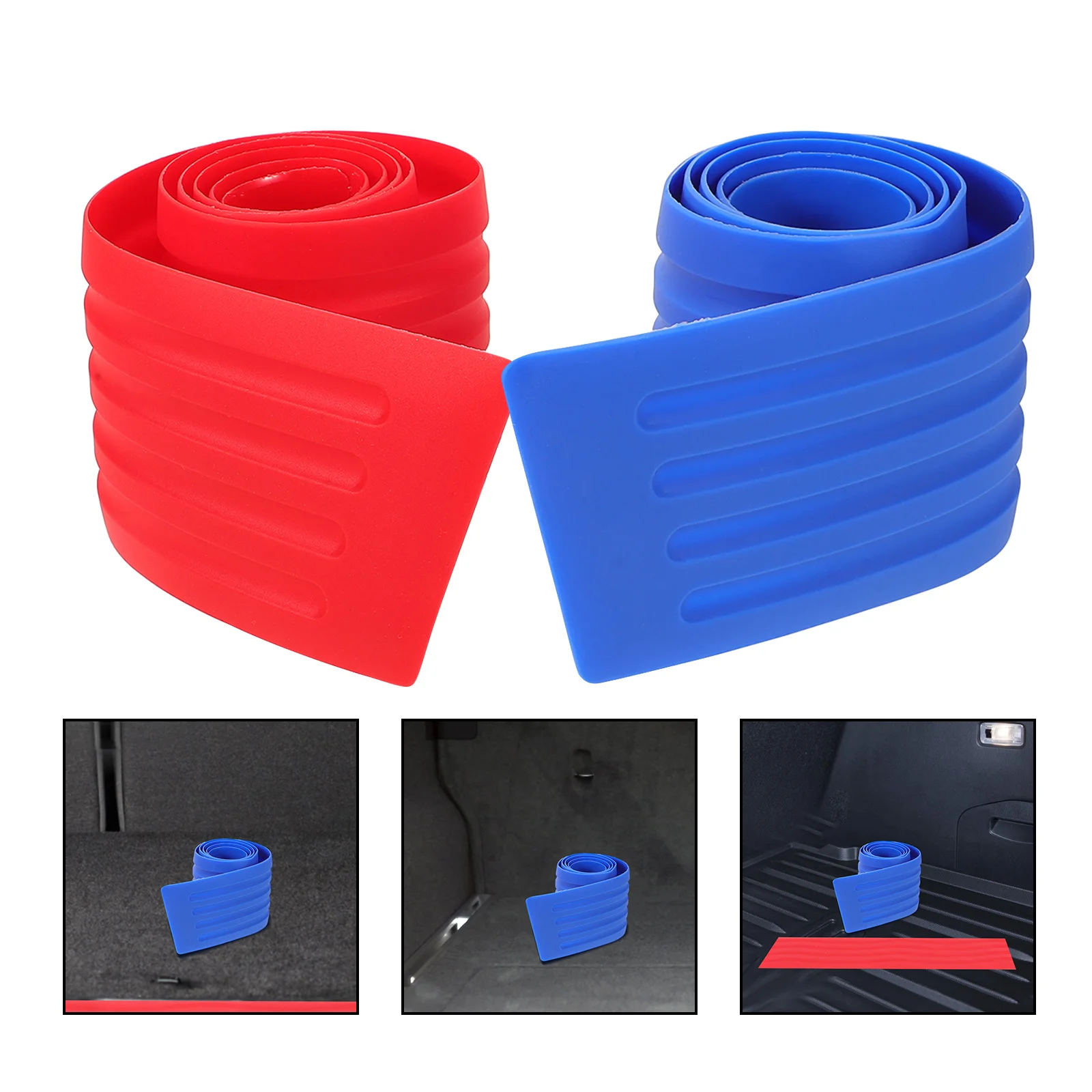 

2 Pcs Protective Strip Bumper Guard Car Door Sill Protector Strips Booster Automotive Entry Anti-collision