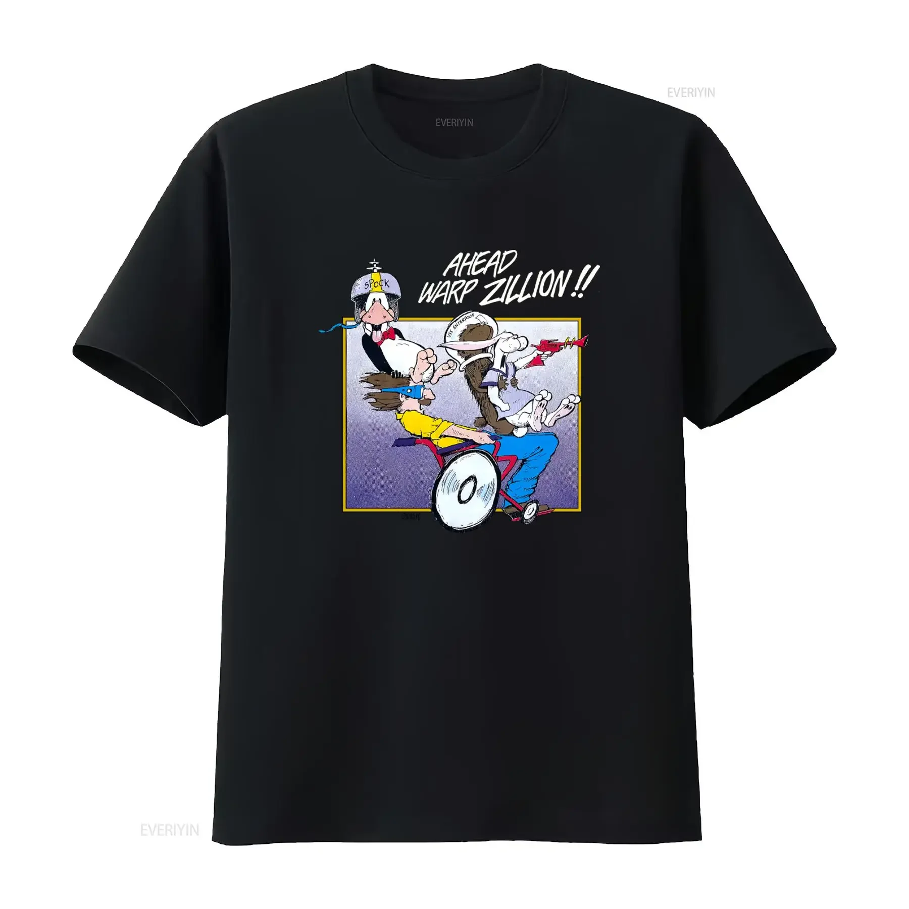 80s Bloom County Ahead Warp Zillion Comic Strip Opus Penguin T shirt Retro Cartoon Fun vintage Washed homme Stretched