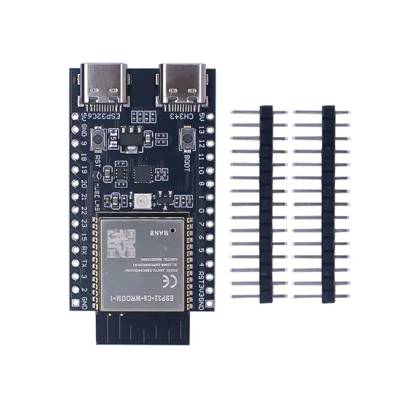 Imagem -04 - Wifi Placa de Desenvolvimento Bluetooth Módulo Bluetooth para Nano Arduino Internet das Coisas Esp32-c6-wroom1 Tipo-c 4mb Flash