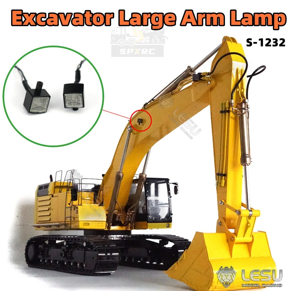 

Экскаватор с большой подсветкой S-1232, стойка для оборудования 374, грузовик для строительной техники для 1/14 Tamiya RC SCANIA Man Lesu Actros Toy