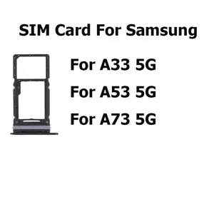 Bilashmart Samsung Galaxy A33 A53 A73 5G SIM Card Tray Holder Slot Micro SD Adapter Repair Parts Replacement