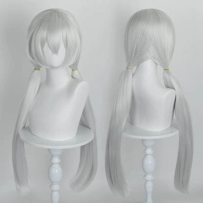 فيلم حديقة الحيوان الشرطة جودي هوبس شعر مستعار تأثيري الفضة الأبيض الضفائر الطويلة لطيف آذان أرنب قبعة للنساء هالوين حفلة كرنفال الدعائم #2