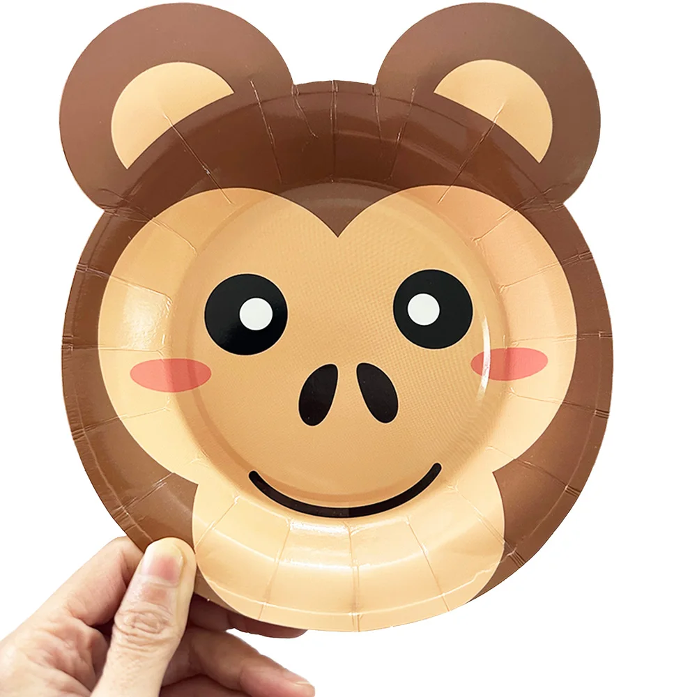 Monkey Birthday Supplies Monkey Keychains Balloons Cake Toppers Straws Dinner Plates Monkey Safari Jungle Theme Party Decoration