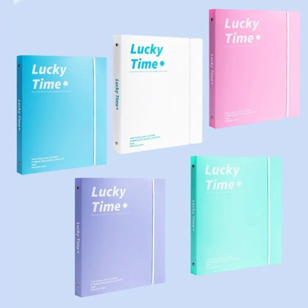 สี PP A4 แฟ้มโฟลเดอร์ 3 หลุมกันฝุ่น Binder โฟลเดอร์ขนาดใหญ่ความจุกันน้ําหลวมโฟลเดอร์จัดเก็บเอกสาร