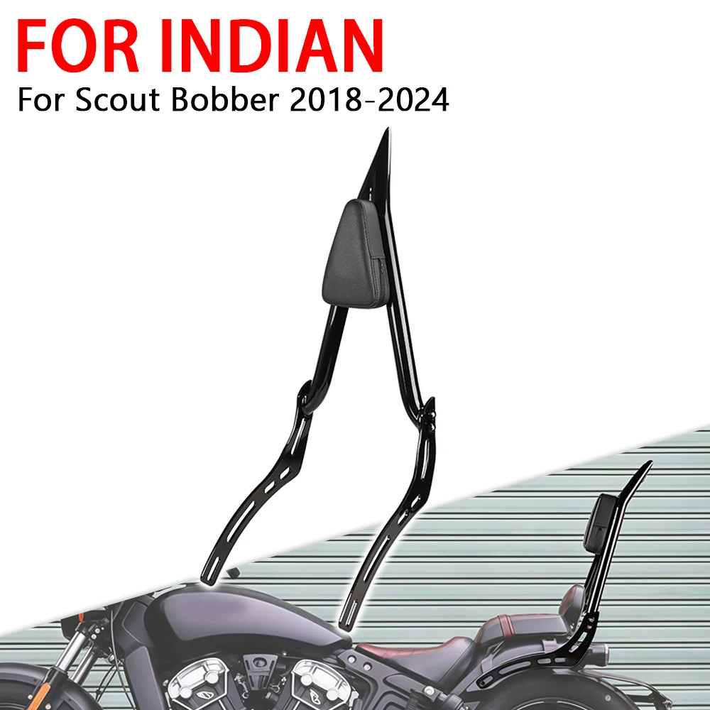 

Motorcycle Accessories Sissy Bar Backrest Integrate Detachables Passenger For Indian Scout Bobber 2018 2020 2021 2022 2023 2024