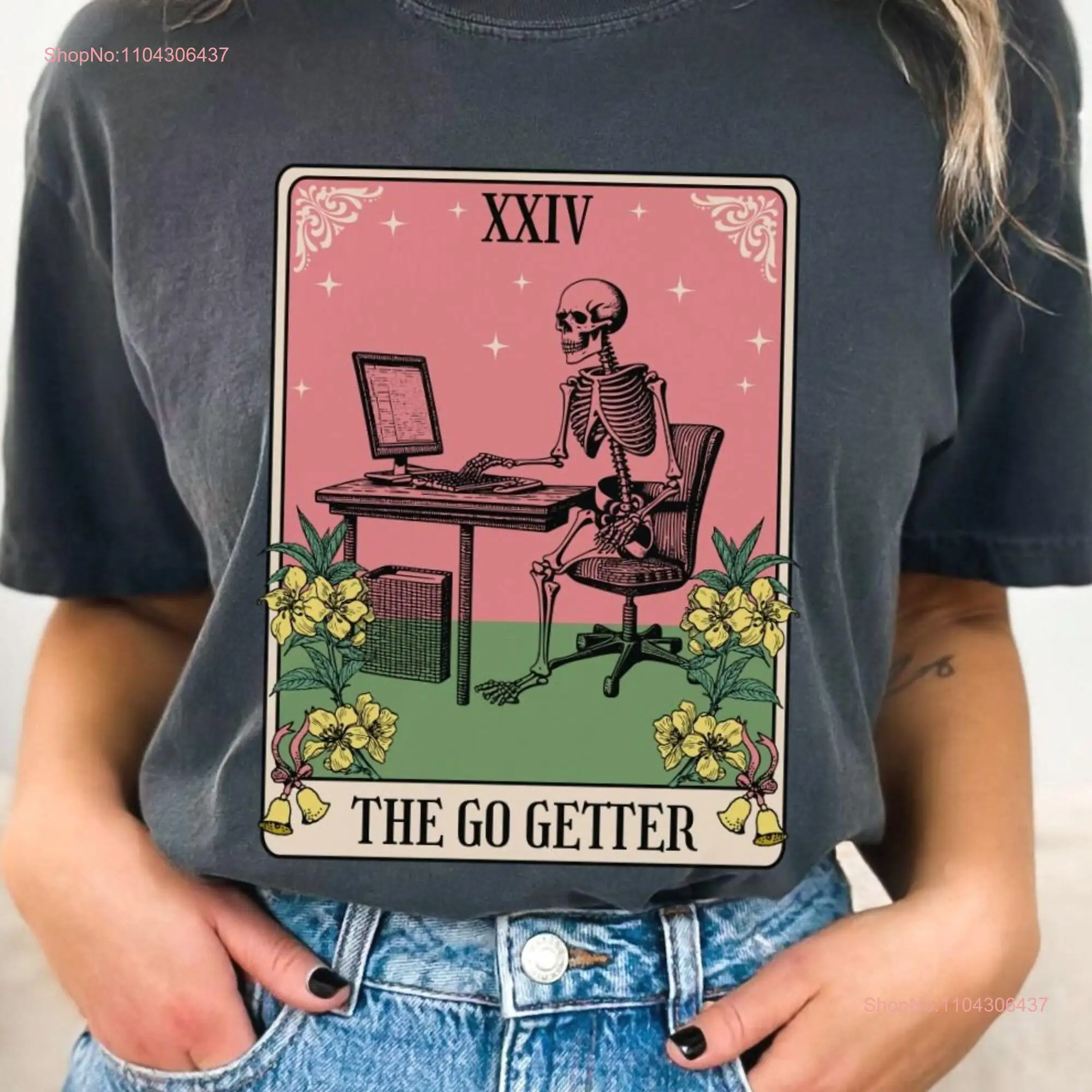 The Go Getter Tarot Card Comfort Colors T Shirt for New Job Graduate long or short sleeves