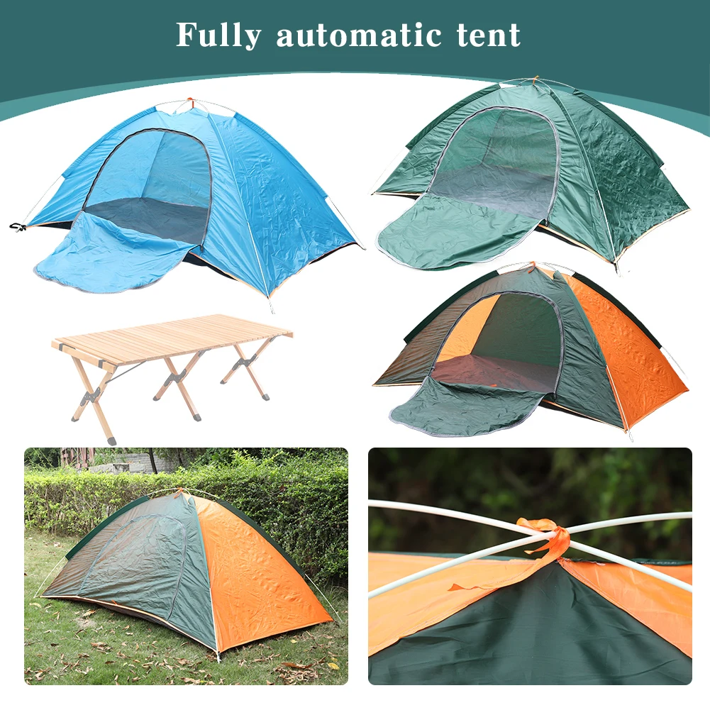 Automatic Fast Open Tent with Carrying Bag Automatic Pop Up Tent Windproof Portable Beach Tent for Backpacking Trekking Travel