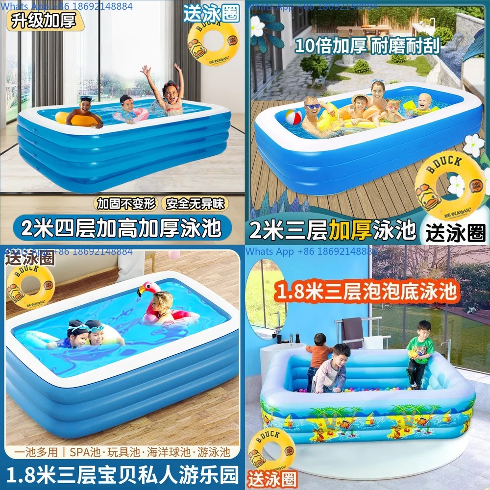

Inflatable Swimming Pool for Home Use Heavy Duty Outdoor Large Foldable Adult Swim Tub