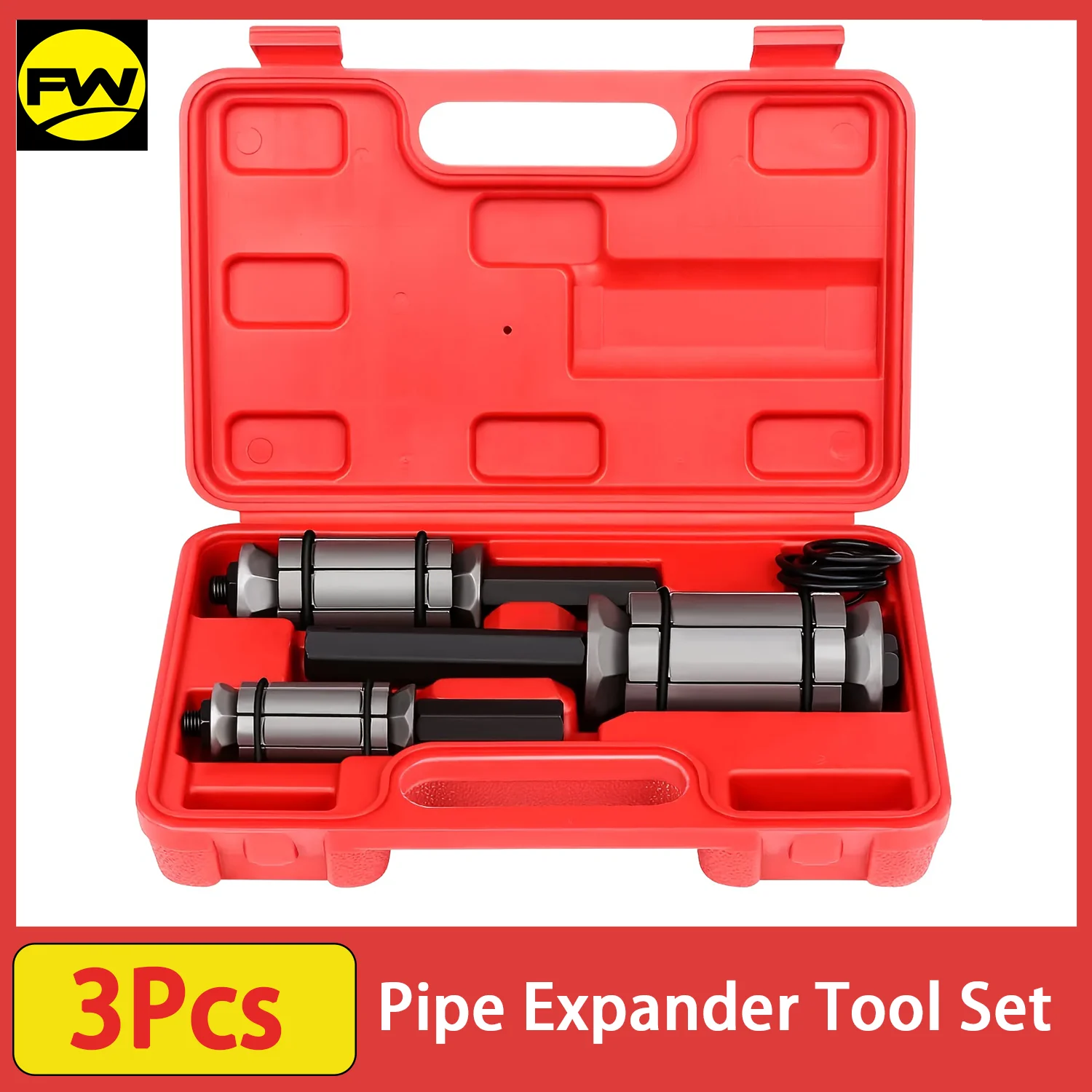 3Pcs Pipe Expander Tool Set 1- 1/8'' to 3-1/2'' Tail Pipe Expander Exhaust Muffler Spreader Tool Kit for Most Vehicles & Trucks