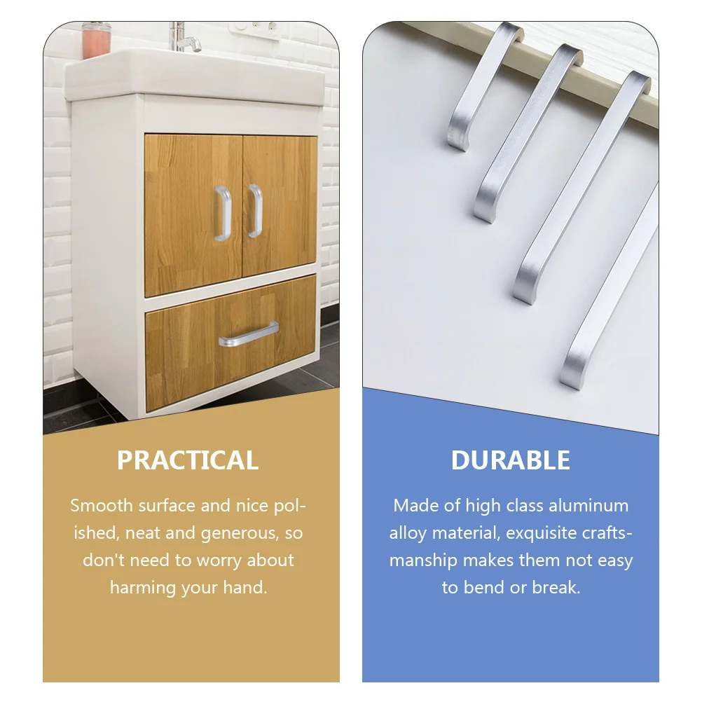 

20Pcs Aluminum Alloy Door Handles Smooth Polished Drawer Knobs Modern Wardrobe Pulls Cabinet Handle Drawer Pulls