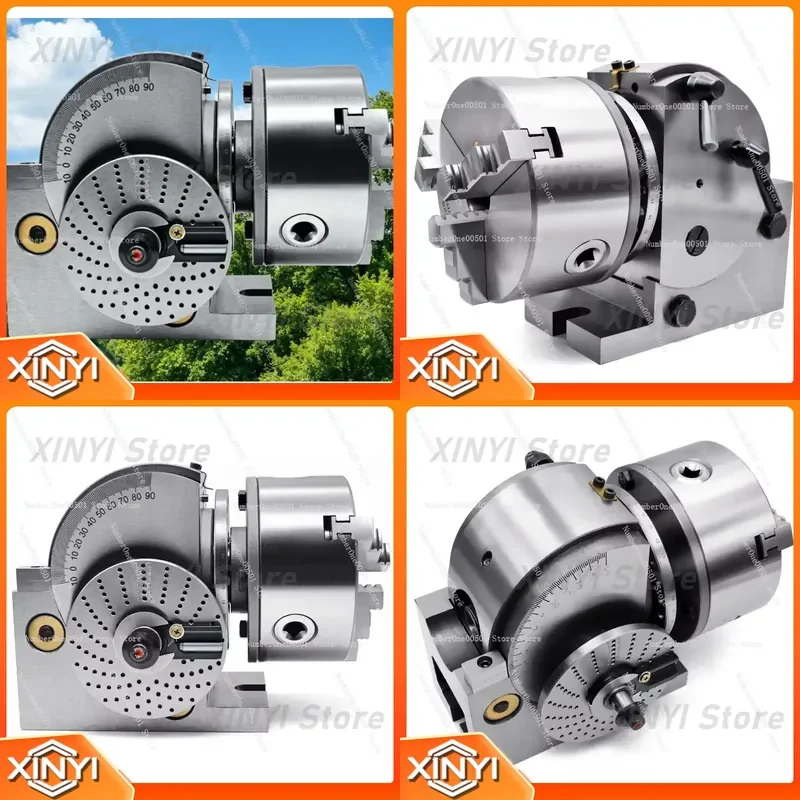 Precision Milling Dividing Head for CNC Milling Machine Rotary Table Indexing Head for Vertical Horizontal Swivel Workholding