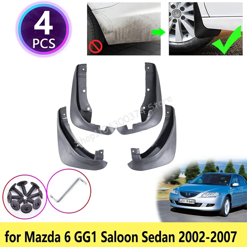 

for Mazda 6 GG1 Saloon Sedan 2002 2003 2004 2005 2006 2007 Mudguards Mudflaps Fender Guards Splash Mud Flaps Wheel Accessories