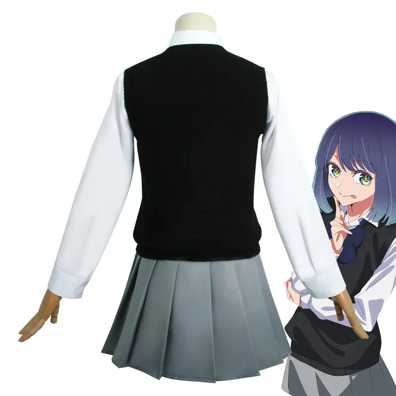 쿠로카와 아카네 코스프레 의상 가발 애니메이션 오시노코 교복 JK 유니폼 셔츠 스커트 할로윈 파티 여성용 의상