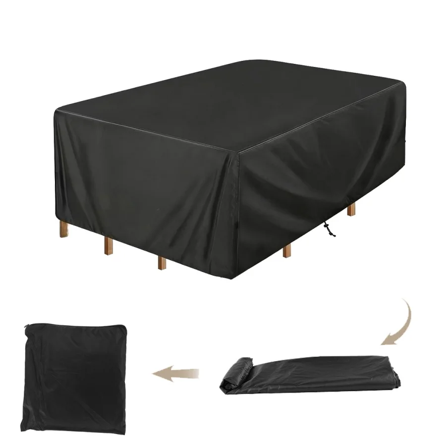 

Водонепроницаемый пылезащитный чехол для уличной мебели 210D с молнией, разных размеров, прочный защитный чехол для садовых стульев 123