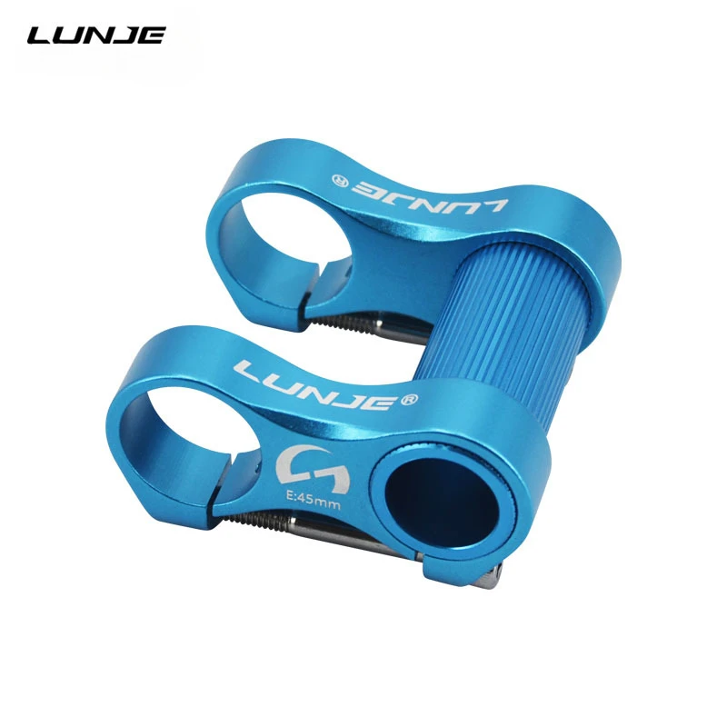 Bicycle Double Handlebar Stem Aluminum Alloy Adjustable Double Stem 25.4mm Ultra-light CNC Hollow Folding Bike Stem Riser