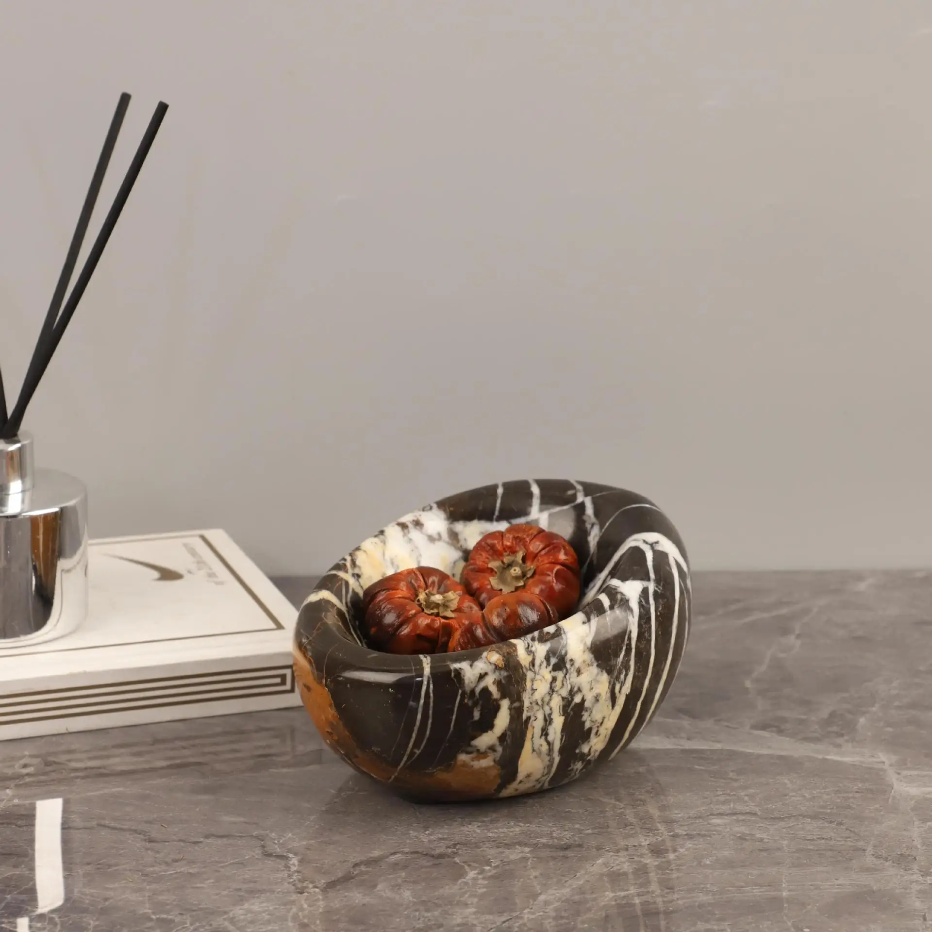 Creative Minimalist Marble Bird Nest Storage Dish Decor for Living Room, Dining Room, TV Cabinet Home