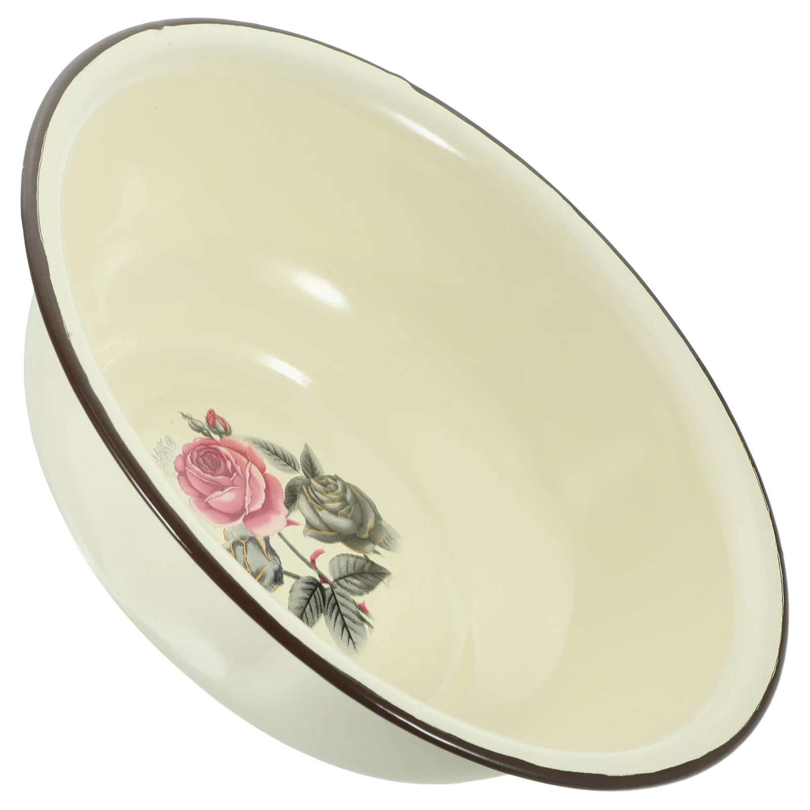 

Enameled Basin Practical Thickened Food Storage Basin Multipurpose Vegetable Washing Kitchen Supply Household Use
