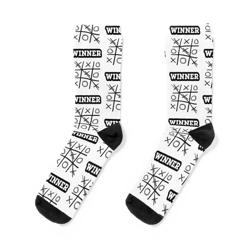 

Tic Tac Win. Game Winner. (White Background) Socks with print anime Heating sock floor Socks Male Women's