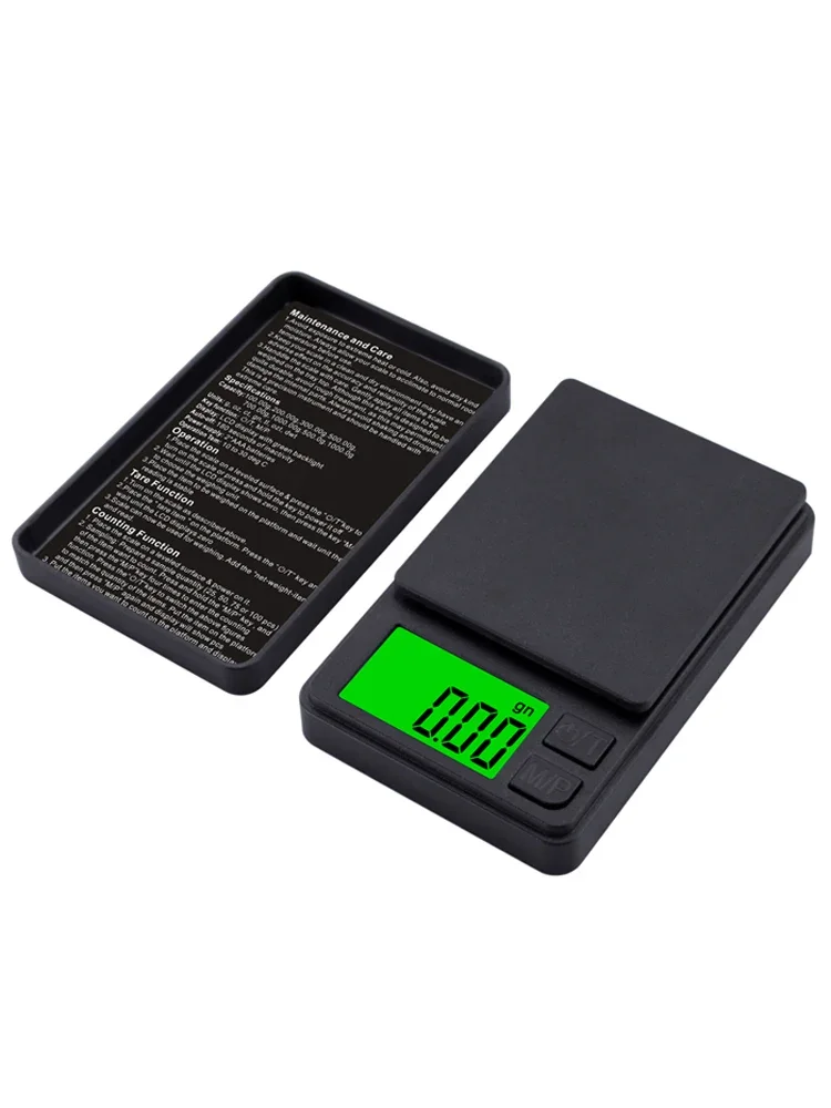 Pocket Digital Scale 500g 0.01g LCD Mini Gram Food Jewelry Ounces Grains 1000g 0.1g Scale with Backlit