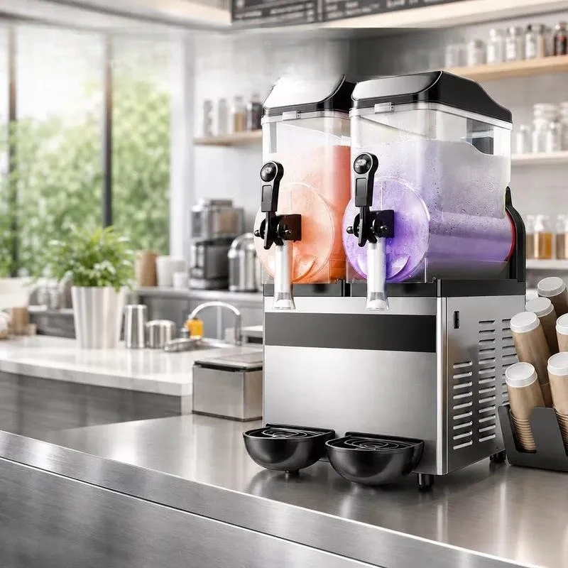 Milk tea coffee soda water double temperature quick dissolving beverage machine 220-240V