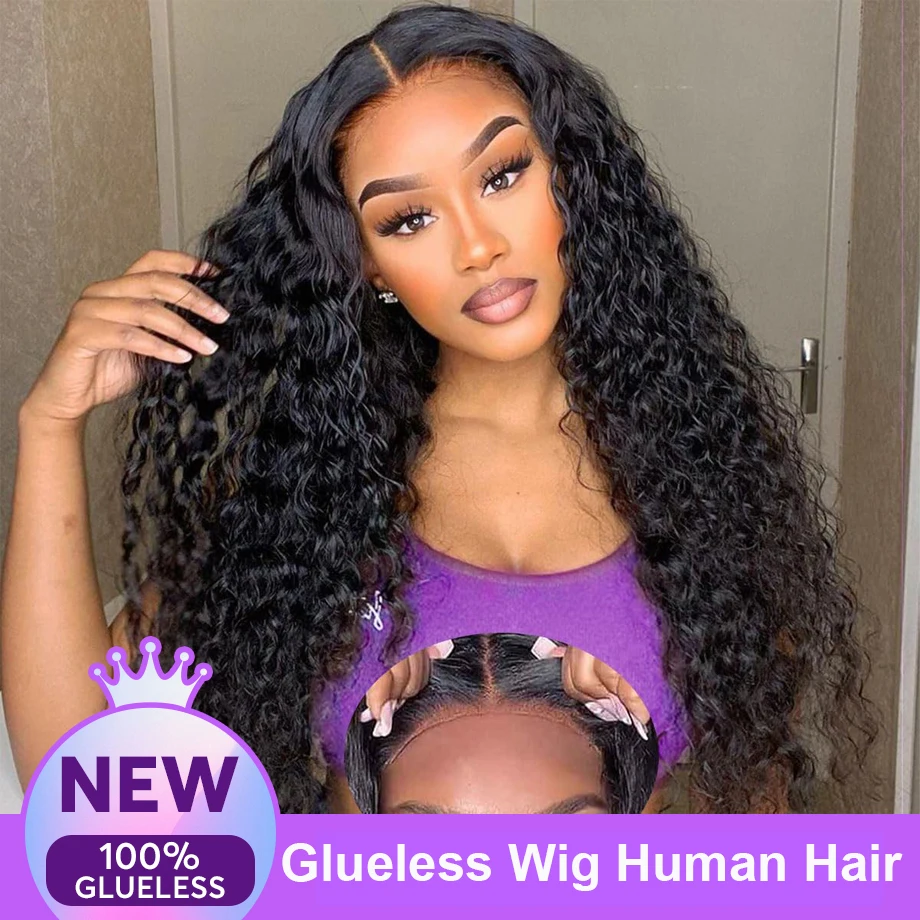 Glueless Wigs Human Hair Ready To Go Curly Wig 5x5 Lace Closure Wig 4x4 Closure Wig Pre Cut Lace Wigs Brazilian Human Hair Wig