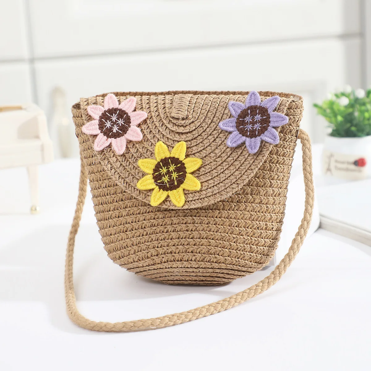 Bolsa de Hombro de Paja Verano Playa - usage example