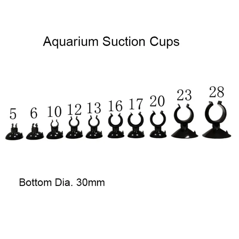 Black  Aquarium Suction Cup Air Tube Holder Sucker for Fish Tank Pump Oxygen Air Tube Fixing Clip  Aquarium Accessories 5pcs