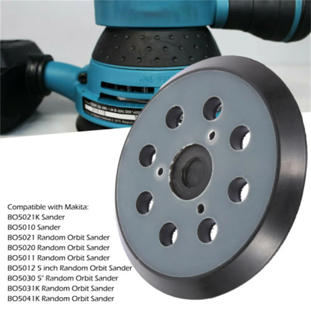 Base de almohadilla de respaldo de LIJADORA Orbital duradera para Makita BO5010 BO5021 piezas de repuesto accesorios almohadilla de respaldo redonda conveniente de usar