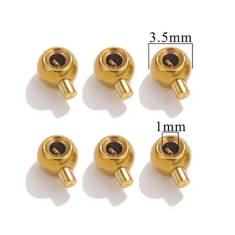 20 Stück Edelstahl-Positionierungsstopper-Abstandshalter Crimp-Endperlen für Schmuckherstellung DIY Crimp-Snap-Armband-Endverschlüsse – Detail 3