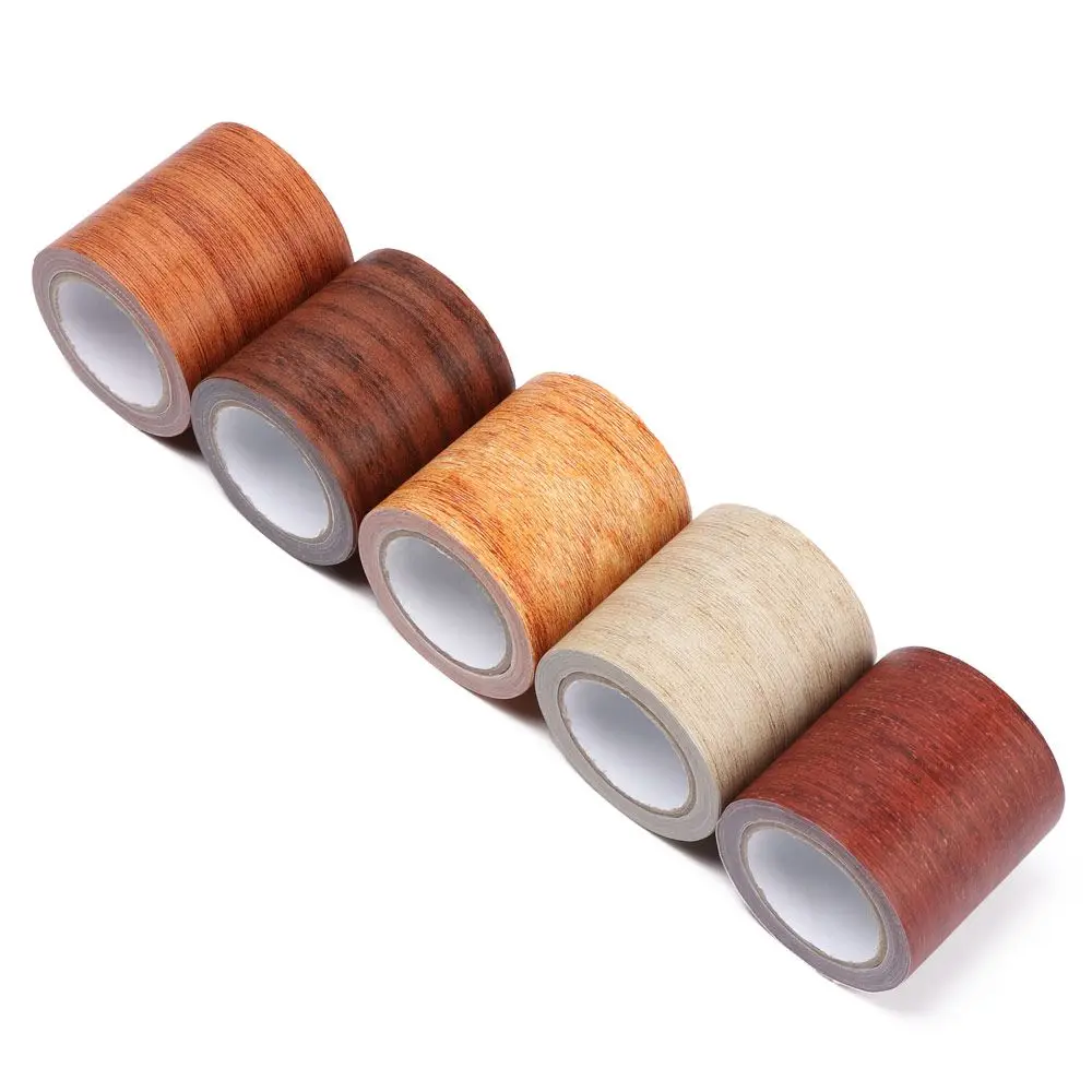 5M/Roll Realistic Skirting Line Furniture Renovation Tape Repair Adhensive Wood Grain