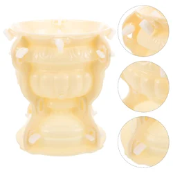 Round Flower Pot Molds Durable Plastic Lightweight Easy Demould Non Stick Cleaning Fun Making Unique Planter Mold Diy Handcraft