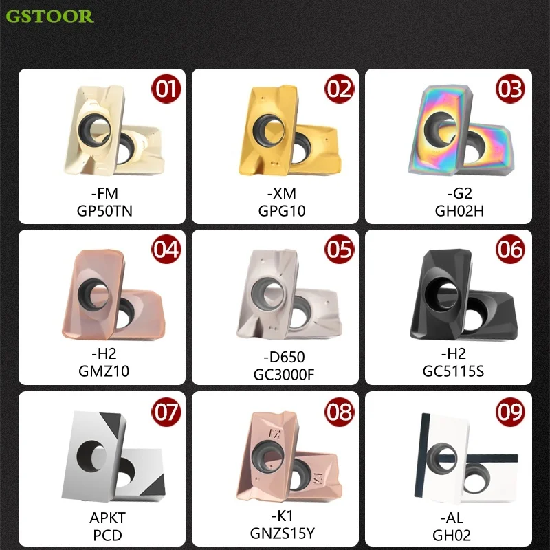 CNC旋盤,超硬インサートミル,合金切削刃,apmt1135pder apkt1135 r2 m2 xm fm