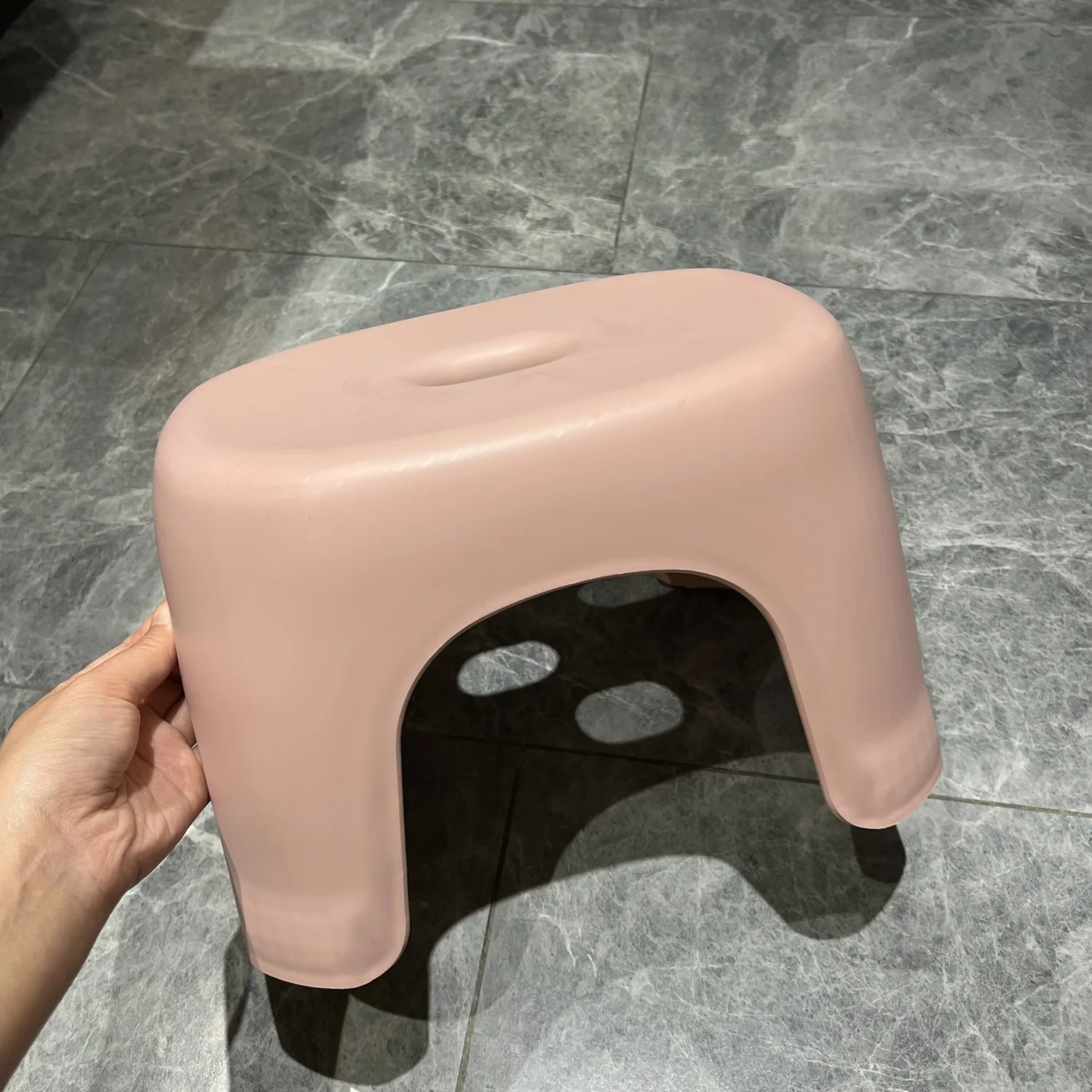 Small plastic stool for home use, stackable and thickened coffee table stool chair