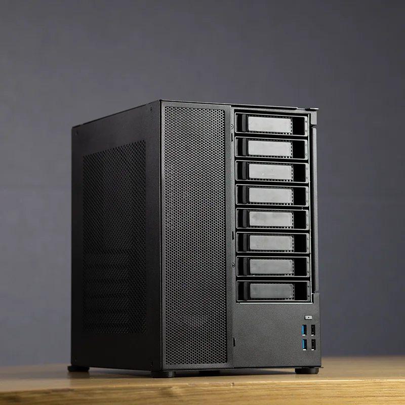 

Корпус для NAS-сервера Treasure Box 2 на 8 отсеков, корпус для сервера хранения данных, поддержка материнских плат ATX, блок питания SFX