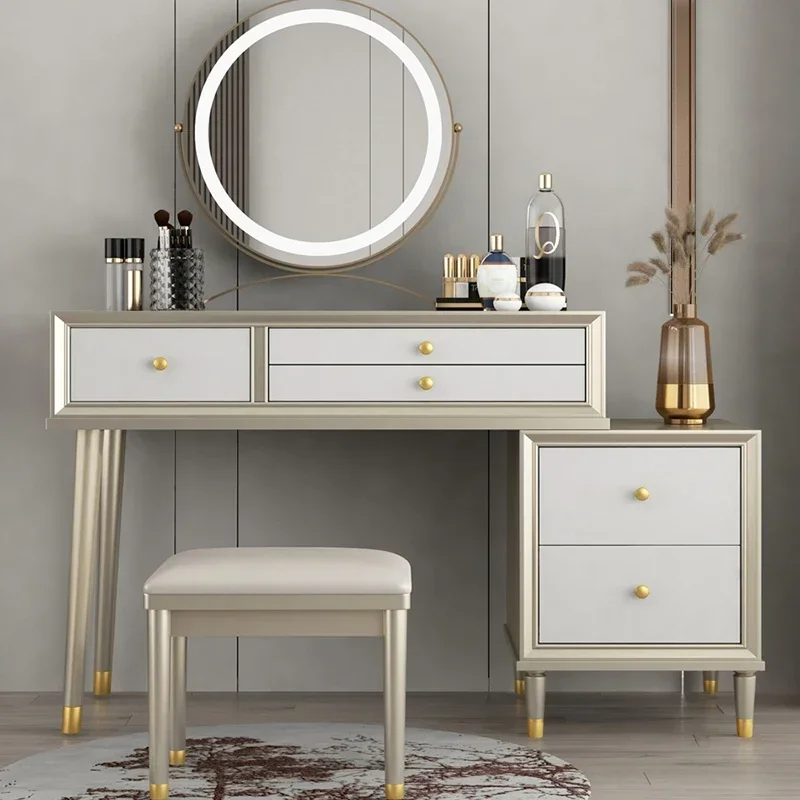 

Modern Dressing Table Makeup Drawers Mirror Corner Dressing Table Nightstand Mobile Tavolo Da Trucco House Furniture Minimalist