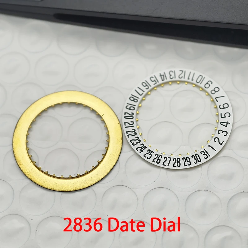 2824 2892 2836 Movement Date Wheel Dial Black White Wheel Fit 2824 2892 2836 Automatic Mechanical Movement Day Date at 3.0/6.0