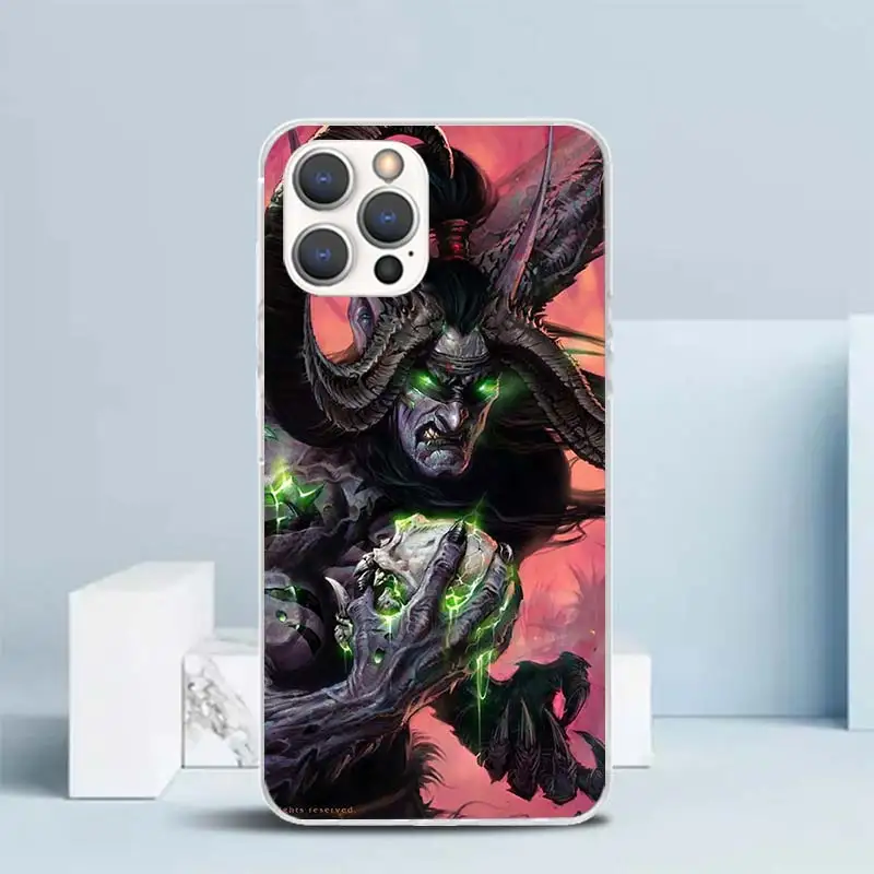 W-World Of W-Warcraft W-Wow Soft Cover for iPhone 15 14 13 12 Mini 11 Pro Max Print Phone Case X XS XR 7 Plus 8 + SE Pattern