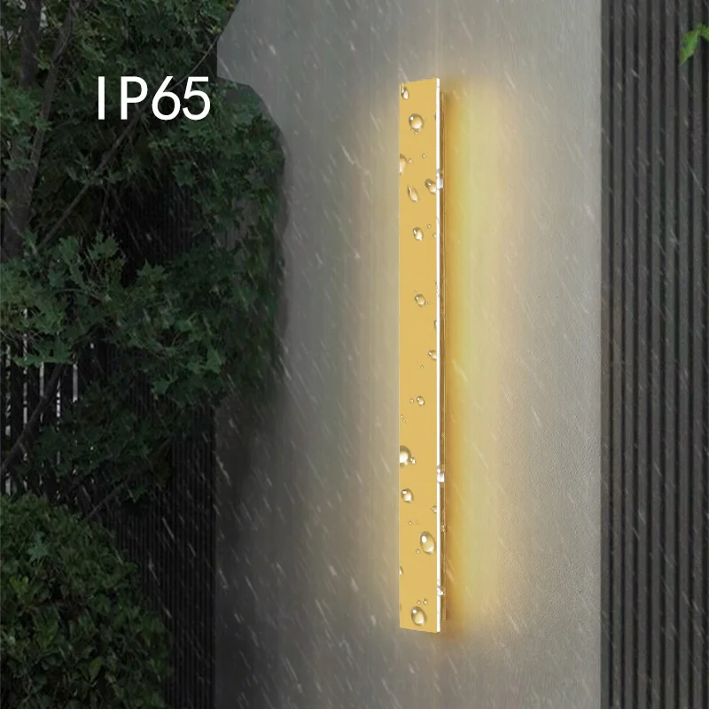 โคมไฟติดผนังแบบยาวสำหรับภายนอกอาคาร กันน้ำ IP65 เหมาะสำหรับใช้ในสวน วิลล่า ห้องนอน หรือห้องนั่งเล่น
