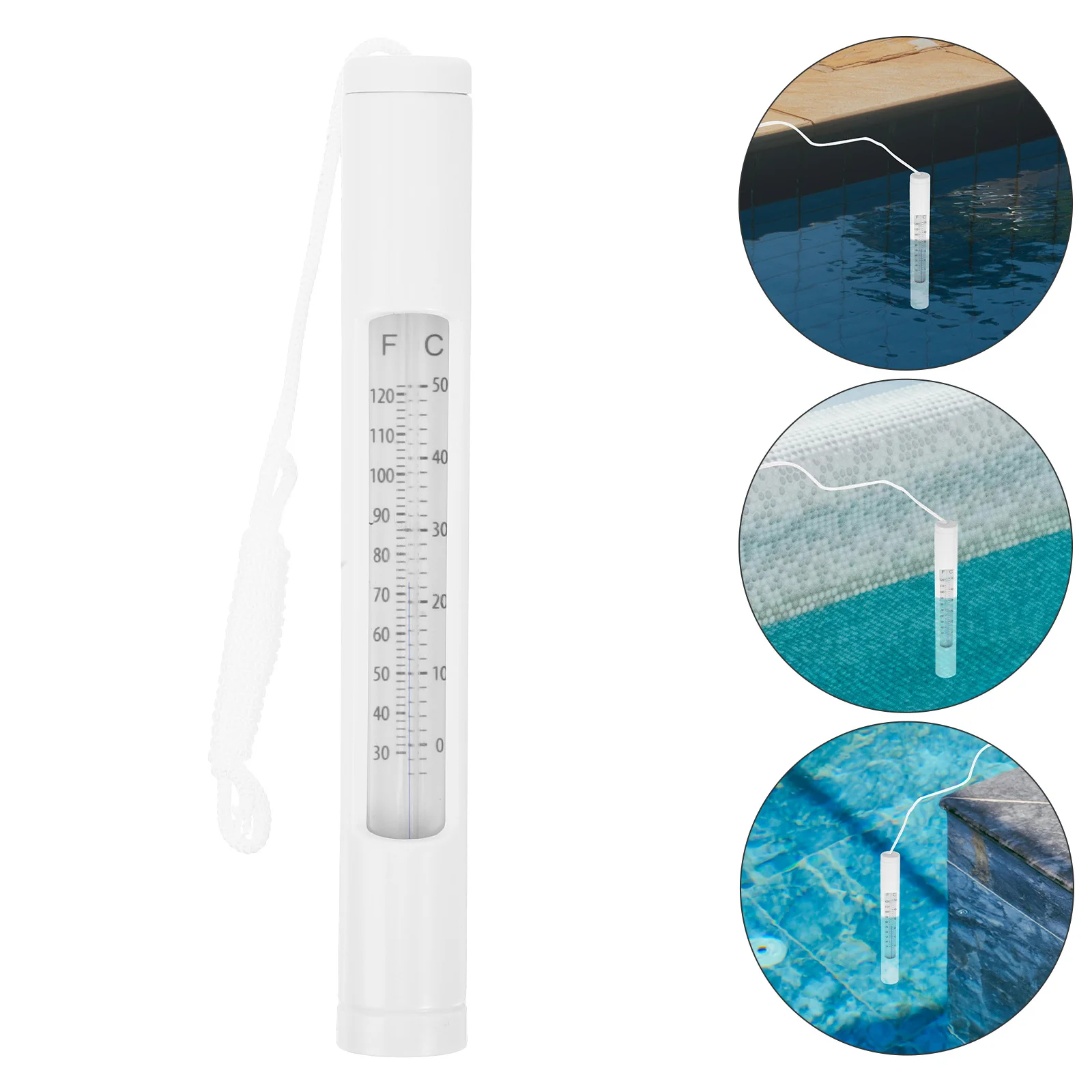 

Pool Thermometer Floating Durable Waterproof Water Temperature Gauge for Indoor Outdoor Swimming Pools Spas Garden Ponds