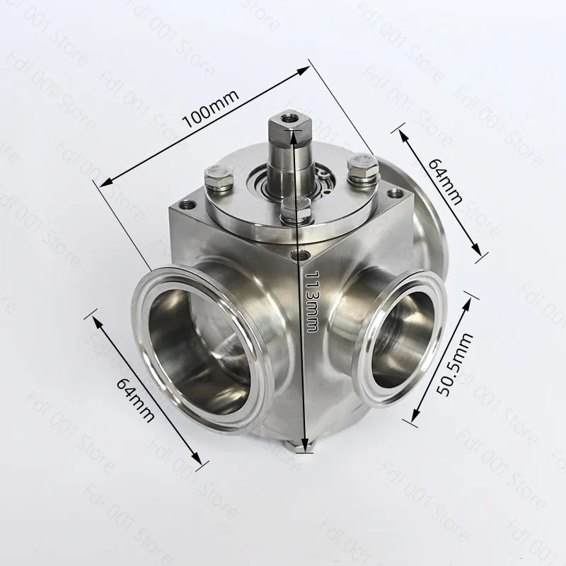 Pneumatic three-way to filling machine, pneumatic fluid food hygiene pipe